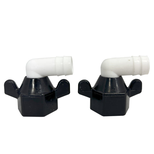 Shurflo Nut & Tail Elbow 1/2" (2 pack)