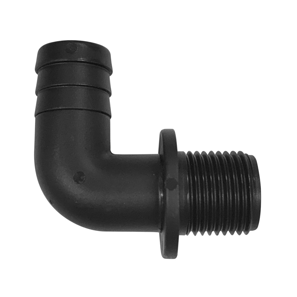 Elbow 20mm BSP Hosetail x 1/2" BSP Male Thread
