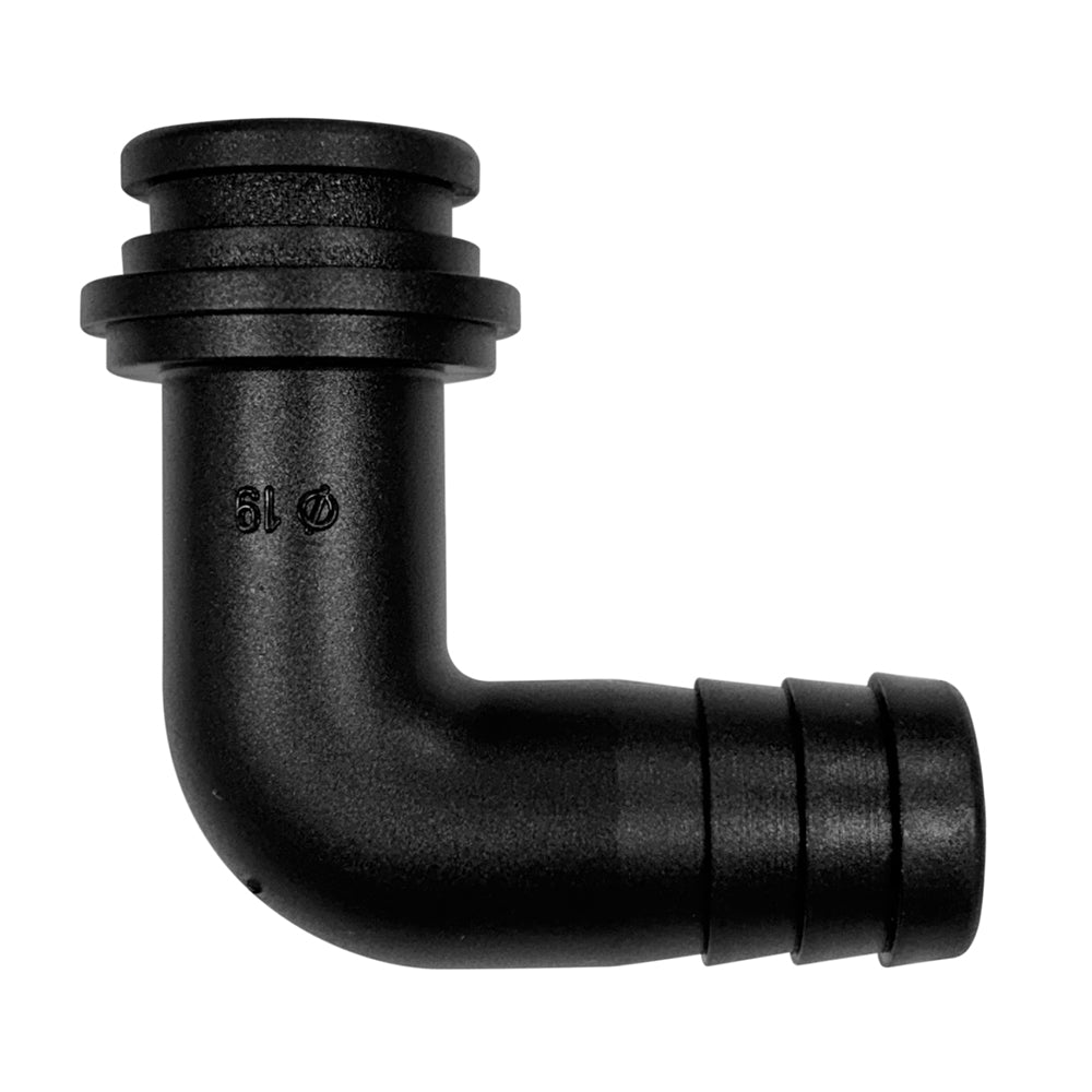 ELBOW 1in NUT x 19mm TAIL