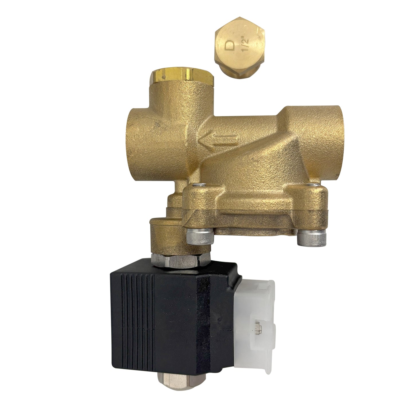 Brass Solenoid 1/2" BSP (40 BAR max)